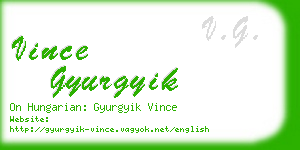 vince gyurgyik business card